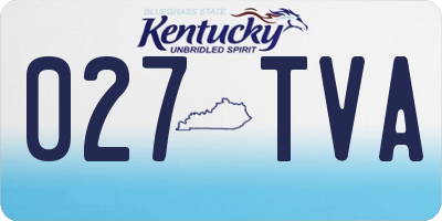 KY license plate 027TVA