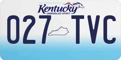 KY license plate 027TVC