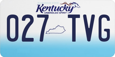 KY license plate 027TVG
