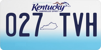 KY license plate 027TVH