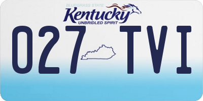 KY license plate 027TVI