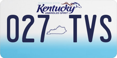 KY license plate 027TVS