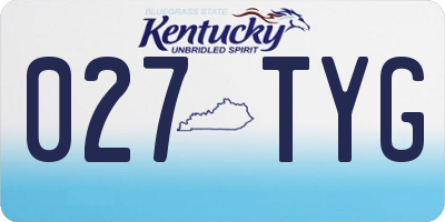 KY license plate 027TYG