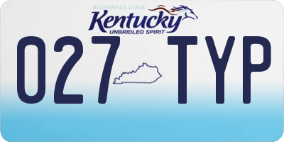 KY license plate 027TYP