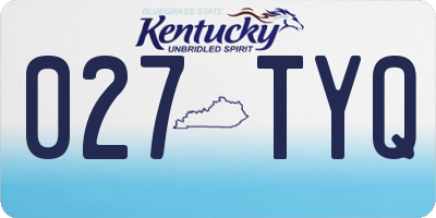 KY license plate 027TYQ