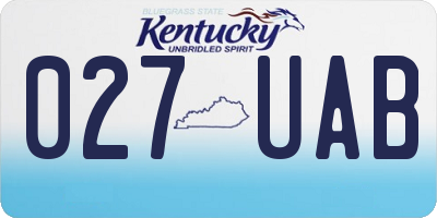 KY license plate 027UAB