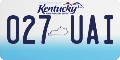 KY license plate 027UAI