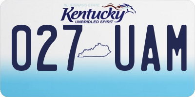 KY license plate 027UAM
