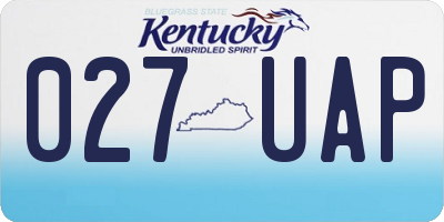 KY license plate 027UAP