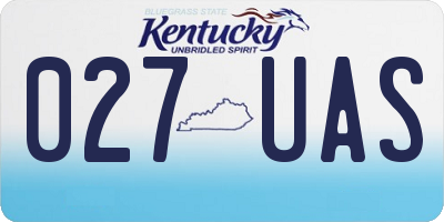 KY license plate 027UAS