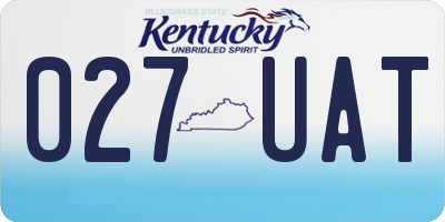 KY license plate 027UAT
