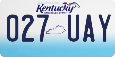 KY license plate 027UAY