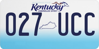 KY license plate 027UCC