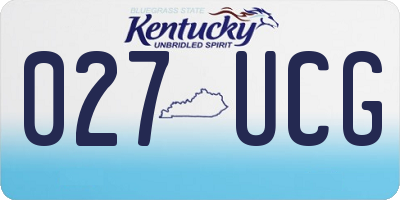 KY license plate 027UCG
