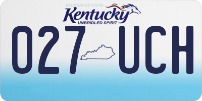KY license plate 027UCH