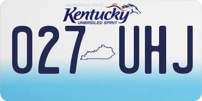 KY license plate 027UHJ