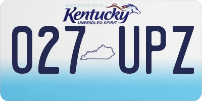 KY license plate 027UPZ
