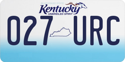 KY license plate 027URC