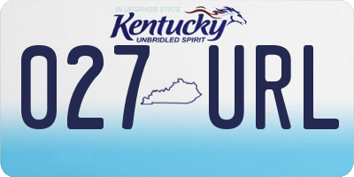 KY license plate 027URL