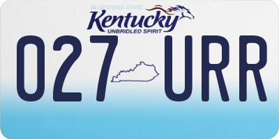 KY license plate 027URR