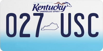 KY license plate 027USC