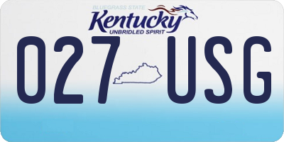 KY license plate 027USG