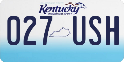 KY license plate 027USH