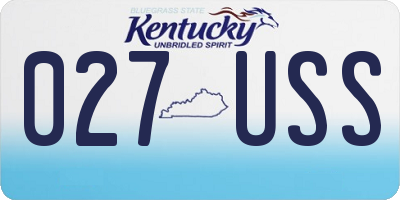 KY license plate 027USS