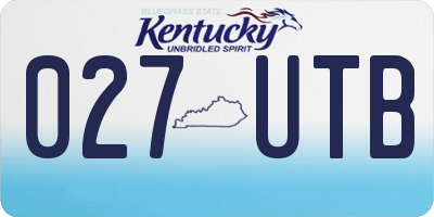 KY license plate 027UTB