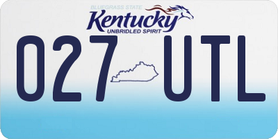 KY license plate 027UTL