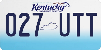 KY license plate 027UTT