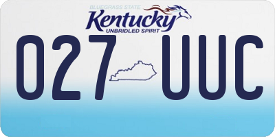KY license plate 027UUC