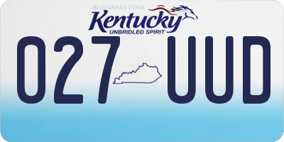 KY license plate 027UUD