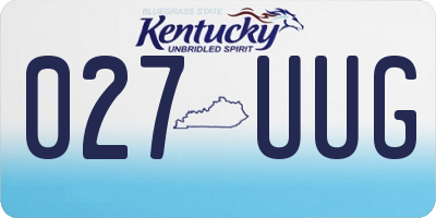 KY license plate 027UUG