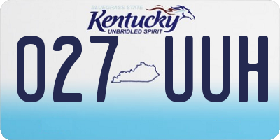 KY license plate 027UUH