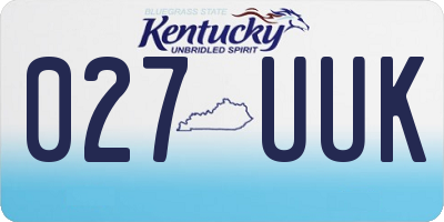 KY license plate 027UUK