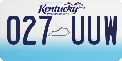 KY license plate 027UUW