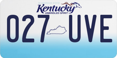 KY license plate 027UVE