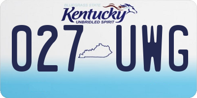 KY license plate 027UWG