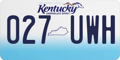 KY license plate 027UWH