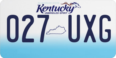 KY license plate 027UXG
