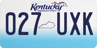 KY license plate 027UXK