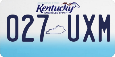 KY license plate 027UXM