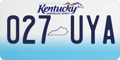 KY license plate 027UYA