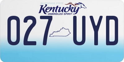 KY license plate 027UYD