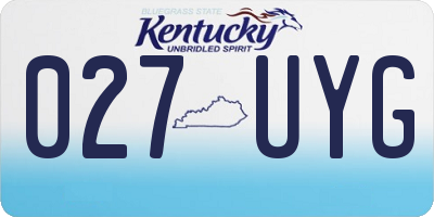 KY license plate 027UYG