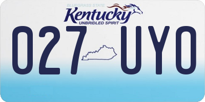 KY license plate 027UYO
