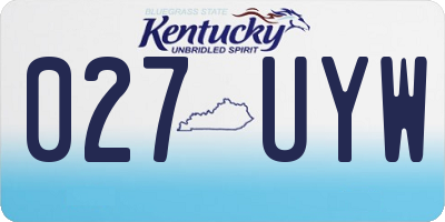 KY license plate 027UYW