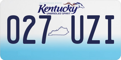 KY license plate 027UZI