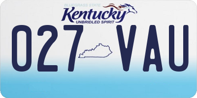 KY license plate 027VAU
